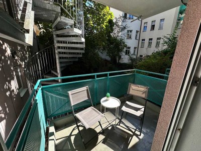 1-Raum-Wohnung mit Balkon und Garten im Herzen von Nürnberg