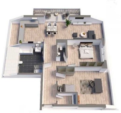 Premium-Neubau: 3-Zimmer-Penthouse-Wohnung, Keller, TG-Platz a.W.,  WHG-NR: C16