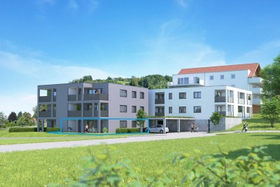 4-Zimmer-Wohnung mit großer Terrasse und 134m² Garten mit Garten