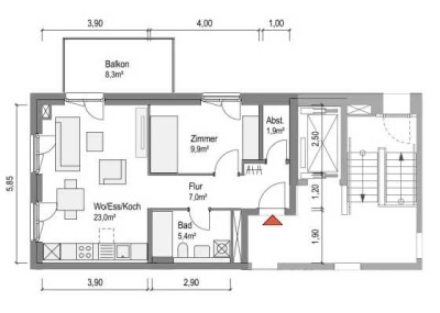 R E S E R V I E R T | NEUBAU! Schöne helle 2-Zimmer-Wohnung mit Balkon