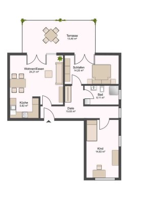 Erstbezug - Barrierefreie Erdgeschosswohnung mit Terrasse