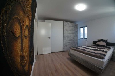 East meets West - Buddha Chalet in Riedlhütte mit Blick auf den Nationalpark Bayrischer Wald