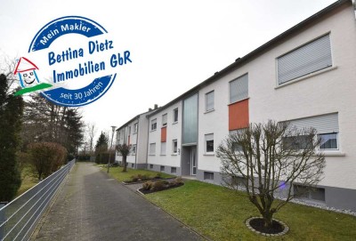 DIETZ: Modernisierte 2-Zimmer-Wohnung mit SÜD-WEST-Balkon in einer Randlage von Dieburg zu verkaufen