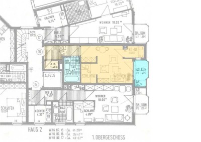 Schöne, geräumige ein Zimmer Wohnung in Nürnberg, Galgenhof nähe Hbf.