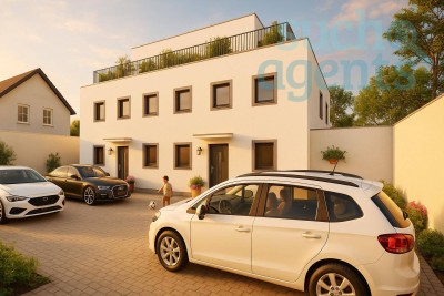 Neubau-Doppelhaushälfte in Massivbauweise inkl. 2 Parkplätzen