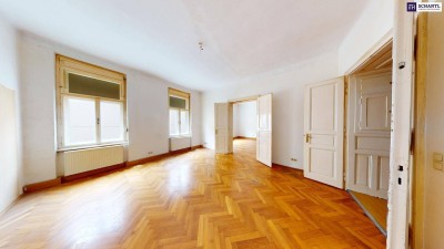 ALTBAU AT ITS BEST: Mitten in St. Leonhard in Nähe zur TU Graz! 4 Zimmer, Innenhofbalkon &amp; wunderschöner Fischgrätparkett - gleich anfragen und begeistern lassen!