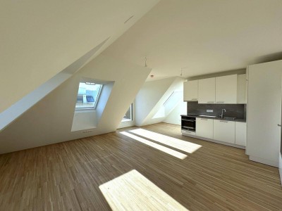 Wunderbare 2-Zimmer Dachgeschosswohnung in schönem Neubauprojekt beim Kagraner Platz - *ALF 24*