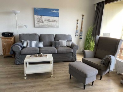 Möblierte  1,5-Zimmer-Wohnung mit Balkon und Einbauküche in Sankt Peter-Ording