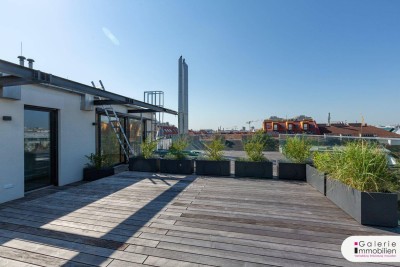 Traumhafte DG-Maisonette mit großer Terrasse im Stilaltbau - Fernblick - Garage im Haus