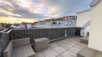 Exklusive Dachgeschosswohnung im 21. Bezirk: Modernes Wohnen mit Erstbezugscharakter nahe Wasserpark