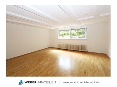 SINGLE-TRAUM : Souterrain-Wohnung mit Blick ins Grüne und NEUEM Bad