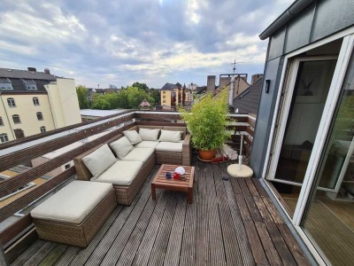 Wohnen in Flingern Nord: Circa 38m² großes Appartement mit großer Dachterrasse!