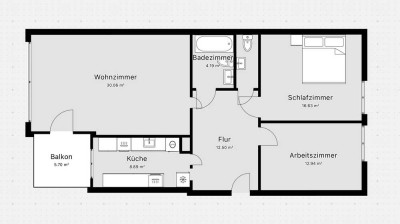 Exklusive, sanierte 3-Zimmer-Erdgeschosswohnung mit Balkon und EBK in Langenhagen