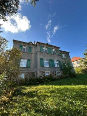 Repräsentative Villa mit Stadtblick ins Muldental, großem Garten und Garage - Sanierungsobjekt