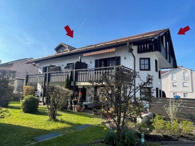 Großzügige DG-Wohnung mit 2 Balkonen und einer kleinen Dachterrasse in Rosenheim - Süd!