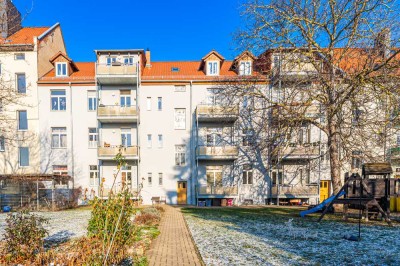 Helle 2-Raum-Wohnung mit Balkon und Gartenidylle in Quedlinburg