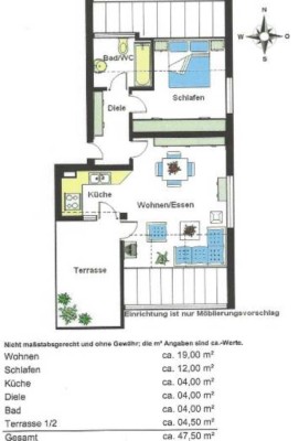 Charmante 2-Zimmer-Dachgeschosswohnung mit Südbalkon in München Trudering
