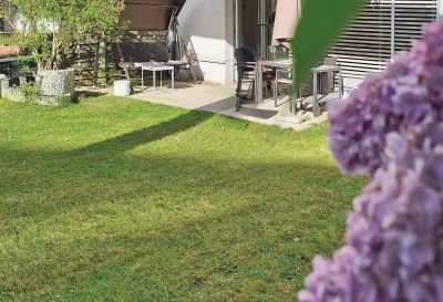 Grünes Wohnglück – elegante 3-Zi-Wohnung mit großem Garten und Terrasse