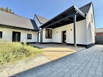 MODERNES EINFAMILIENHAUS in Rabensburg! 4 Zimmer, Garten, Terrasse und Garagen!