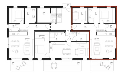Schöne 3-Zimmer-Wohnung mit Terasse in KFW 40 Haus in Lotte