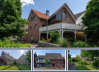 Charmantes 3-Häuser-Ensemble & Baugrundstück im Herzen von Südkirchen mit idyllischem Gartenparadies