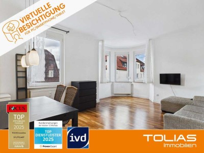 Altbauflair trifft Aussicht: helle 3-Zimmer-Wohnung mit Loggia in zentraler Lage von Degerloch