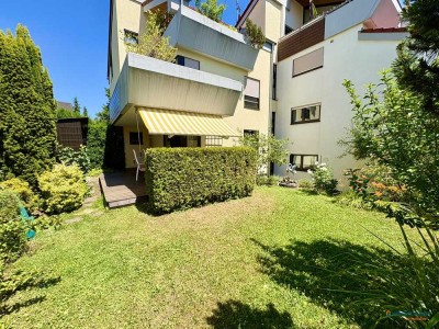 3,5-Zi.-Erdgeschosswohnung mit großzügiger Terrasse, idyllischer Gartennutzung!