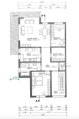 Exklusive 5-Zimmer-Maisonette-Wohnung mit großem Balkon in Brühl