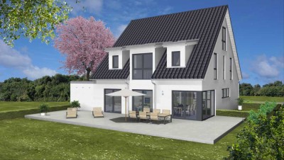Düsseldorf-Wittlaer, ruhige Südlage, freistehende weiße Villa