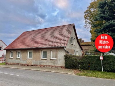 HORN IMMOBILIEN ++ Einfamilienhaus bei Gartz/Oder in ruhiger Lage und mit Ausbaureserve