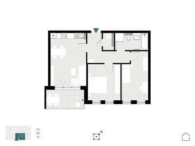 Moderne 3 Zimmer mit Balkon | EH 40 mit QNG | 5% SONDER- + 5% degr. Abschreibung + 150.000€ KfW *