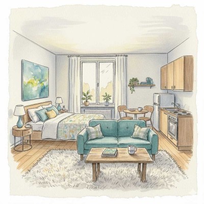 Zentrumsnahes Wohnen: Attraktives 1-Zimmer-Apartment in Bruchsal