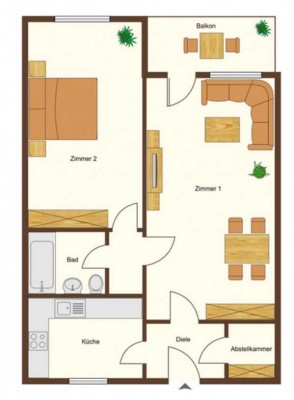 Stilvolle, sanierte 2-Zimmer-Erdgeschosswohnung mit Balkon und Einbauküche in Saarbrücken