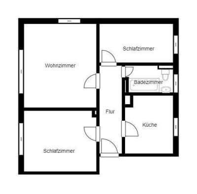 Schöne, geräumige 3-Zimmer Wohnung mit Balkon!!