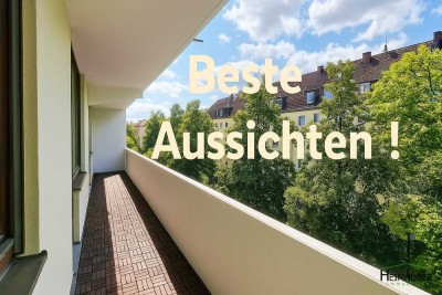 Beste Aussichten in Schwabing  !
Gut geschnittene 3-Zimmer Wohnung mit 86 m² WF & 12 m² Loggia!