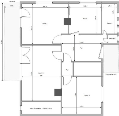 4-Zi. Wohnung mit Terrasse + Stellplatz - Zentrale Lage in Rheinbach