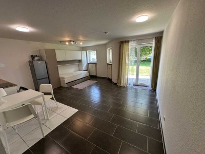 Bezugsfertige 1-Zimmer-Wohnung mit Terrasse und Tiefgaragenstellplatz in Bad Schussenried