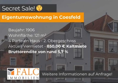 Diskrete Vermarktung - Modernisierte Altbauwohnung in Coesfeld!