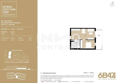 Durchdachte 2-Zimmer Wohnung auf 45 m²Erstbezug und Provisionsfrei