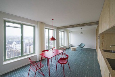 Design-Apartment möbliert mit Ausblick