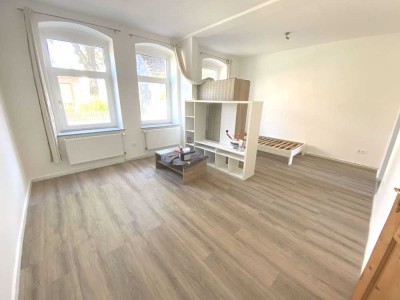 Teilmöblierte 1 Zi.-Altbau-Erdgeschoss-Whg, modernes Bad, Einbauküche, Nähe Kreuzstr.
