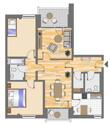 3-Zimmer Erdgeschosswohnung in Düsseldorf-Hassels