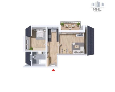 Perfekter Grundriss: 2,5 Zimmer Dachgeschosswohnung in Schwäbisch Gmünd zu verkaufen