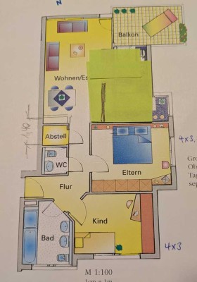 920 € - 78 m² - 3.5 Zi.
