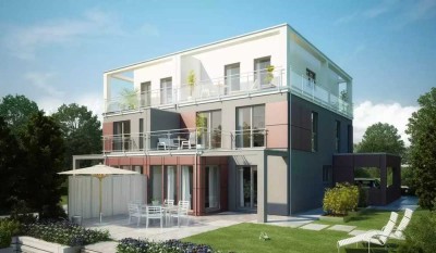 Reiheneckhaus auf 4 Etagen im Neubaugebiet Bezugsfertig geplant und mit Keller.