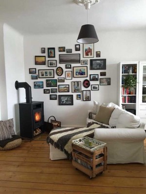 Light-flooded attic apartment with a fireplace in an Art Nouveau house!