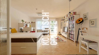 Stilvolle Garconniere mit Loggia, Terrasse und KFZ-Stellplatz in guter Lage von Waidmannsdorf.