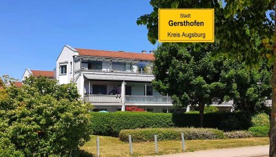 Gersthofen-Süd/ A-Nord: 2 ZKB, ca. 67m², Süd/West-Balkon, TG, frei ab 12/2025
