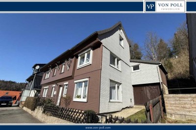 Preisreduktion:
Kleines Einfamilienhaus mit  ca. 115 m² Wohnfläche und 540 m² Grundstück am Hang