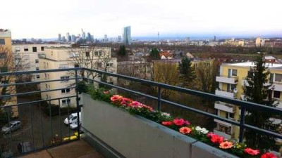 Frankfurt Oberrad, nähe Main/EZB: möblierte 1-ZW mit Balkon u. Pantry Küche